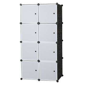 Freely Assemble DIY Style Rubik's Cube Wardrobe, Deepened 4 Layers And 8 Grids, 72x47x142cm (Option: Rubiks cube piece wardrobe)