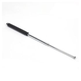 Adjustable Portable Walking Stick for Outdoor Travel Hiking (Color: Black & Silver, Type: Walking Stick)
